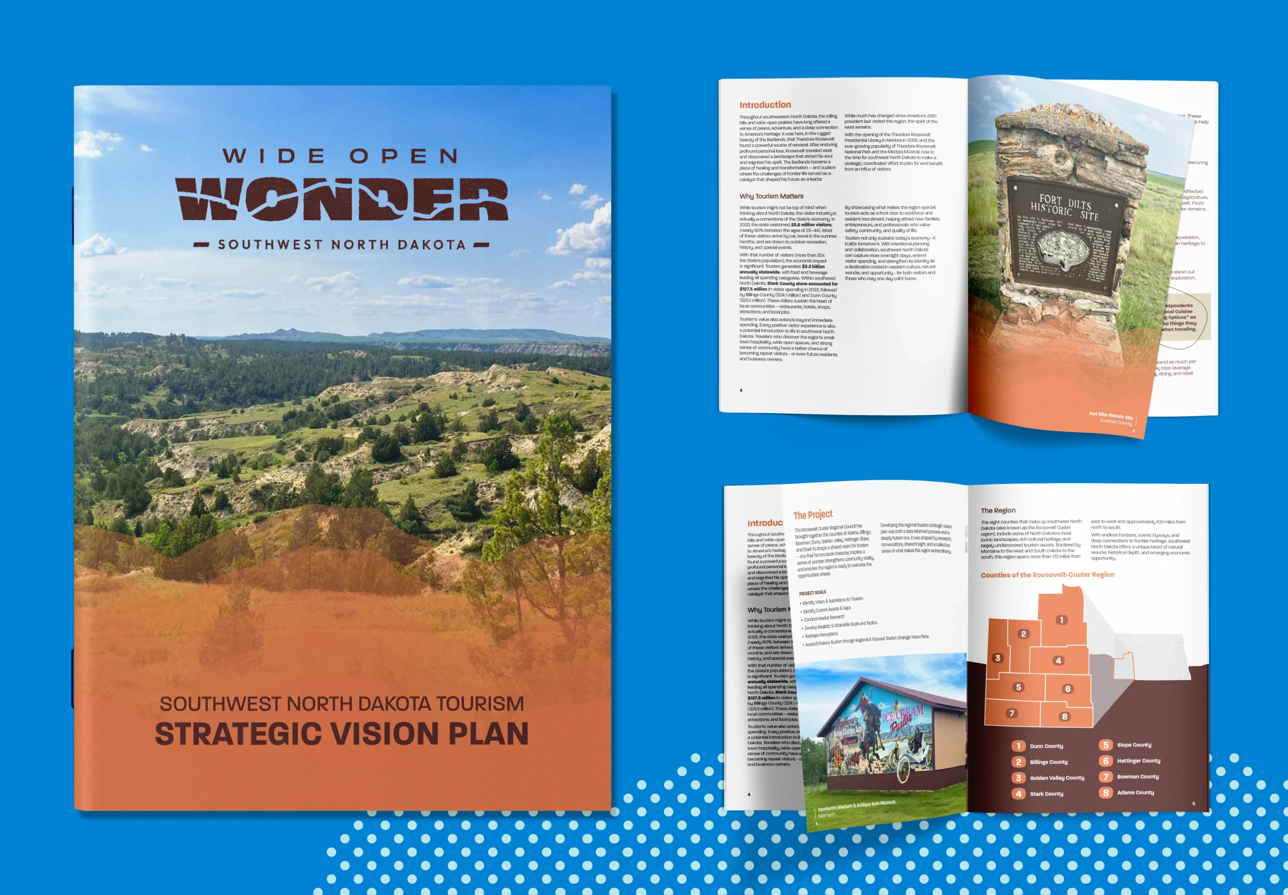 Cover and pages of strategic vision report